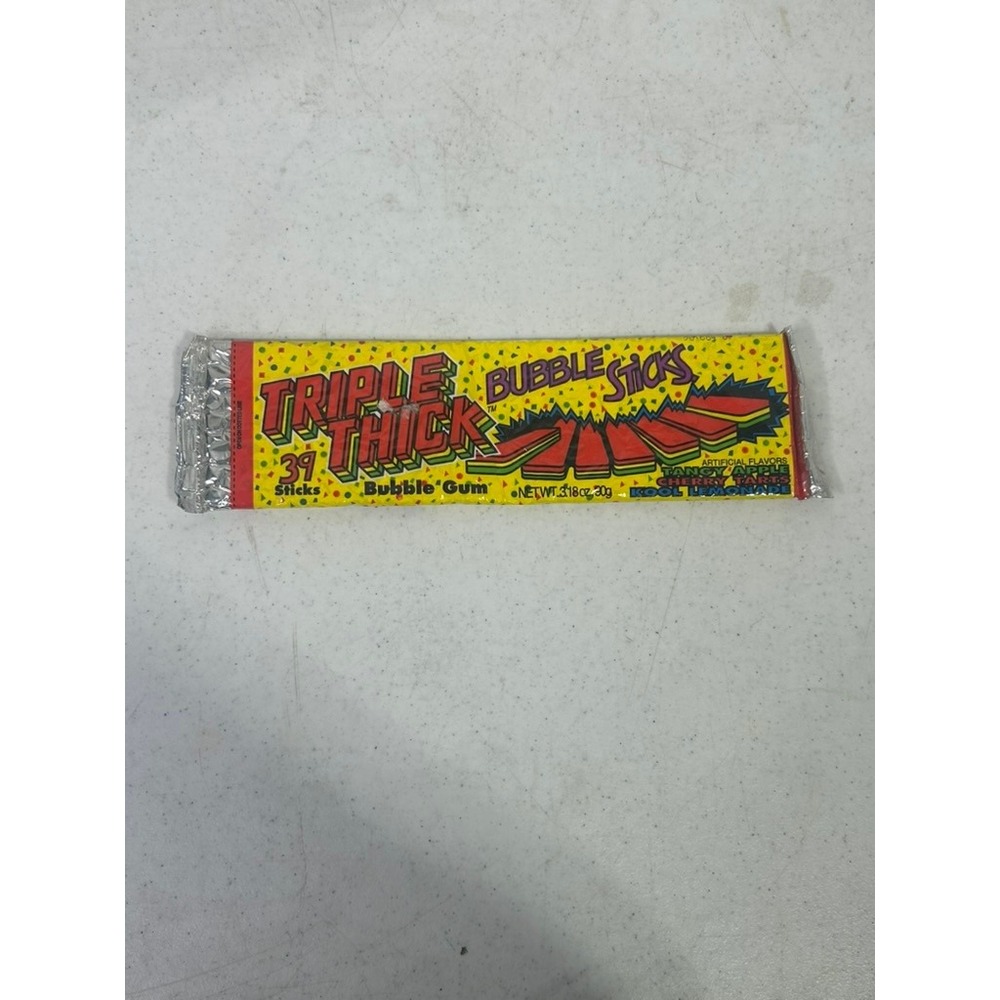 Vintage 1992 Amurol Triple Thick Bubble Sticks Gum Pack 39 Sticks Collectible